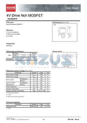 RSJ650N10 datasheet - 4V Drive Nch MOSFET