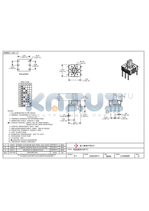 RDMER10P1T datasheet - ORIENT ACTUATOR AND TERM. CALL-OUTS