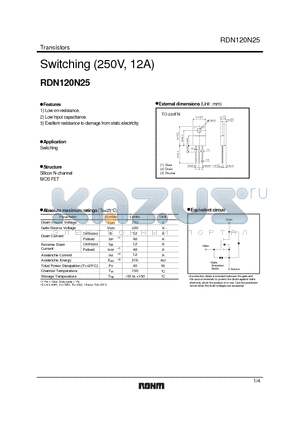 RDN120N25 datasheet - Switching (250V, 12A)