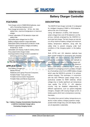 SS6781AGNTR datasheet - Battery Charger Controller