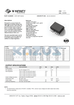 VAT2-S12-D9-SMT datasheet - dc-dc converter