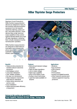 TVB170SA-L datasheet - SiBar Thyristor Surge Protectors