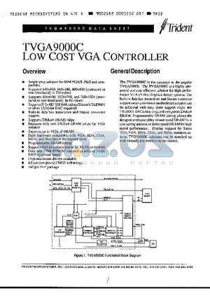 TVGA9000C datasheet - LOW COST VGA CONTROLLER