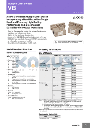 VB-2141 datasheet - Multiple Limit Switch