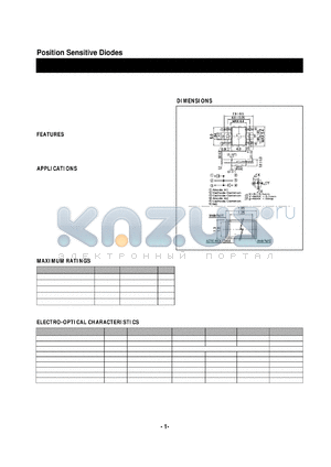 SD-612 datasheet - Position Sensitive Diodes