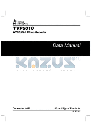 TVP5010 datasheet - NTSC/PAL Video Decoder
