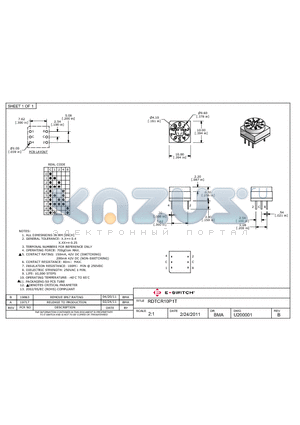 RDTCR10P1T datasheet - REMOVE IP67 RATING