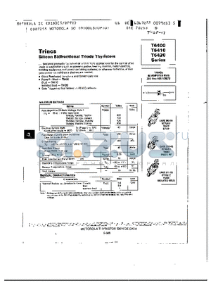 T6400D datasheet - TRIACS