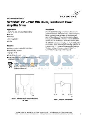 TW13-D786-001 datasheet - 250 - 2700 MHz Linear, Low Current Power Amplifier Driver