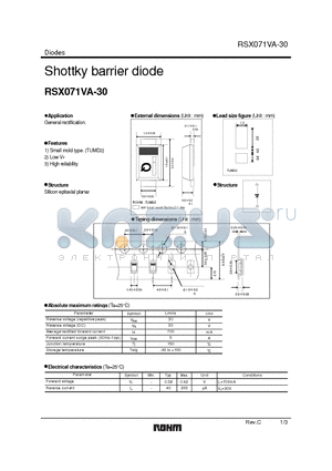 RSX071VA-30_1 datasheet - Shottky barrier diode