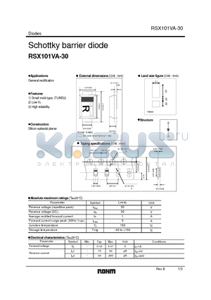 RSX101VA-30_1 datasheet - Schottky barrier diode