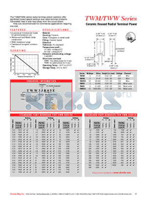 TWM10JR05E datasheet - Ceramic Housed Radial Terminal Power