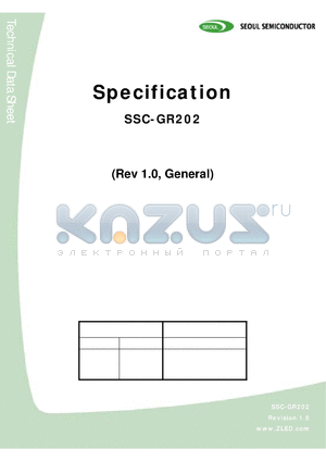 SSC-GR202 datasheet - Surface-mounted and leadless chip LED device