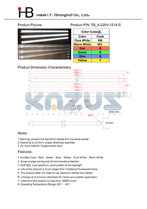 T8-X-220V-1214-S datasheet - LED