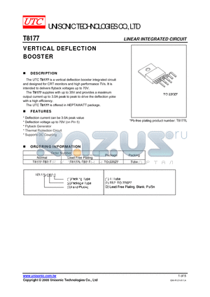 T8177-TB7-T datasheet - VERTICAL DEFLECTION BOOSTER