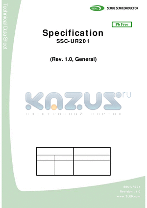 SSC-UR201 datasheet - Surface-mounted and leadless chip LED device