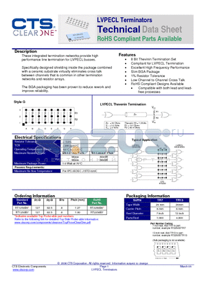 RT1250B7TR13 datasheet - LVPECL Terminators RoHS Compliant Parts Available