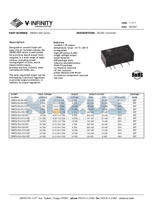 VBSD2-S12-S15-SIP datasheet - DC/DC converter