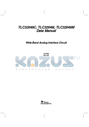 TLC32046 datasheet - Wide-Band Analog Interface Circuit