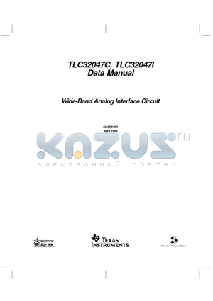 TLC32047C datasheet - Wide-Band Analog Interface Circuit