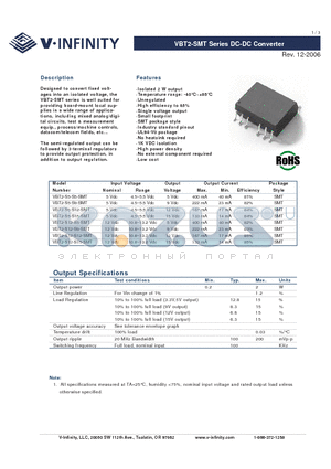 VBT2-S12-S12-SMT datasheet - DC-DC Converter