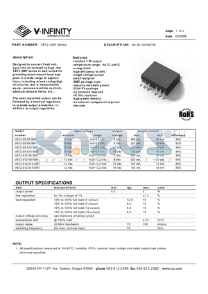 VBT2-S12-S9-SMT datasheet - dc-dc converter