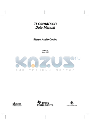 TLC320AD90 datasheet - Stereo Audio Codec