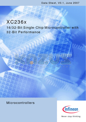 XC236X datasheet - 16/32-Bit Single-Chip Microcontroller with 32-Bit Performance