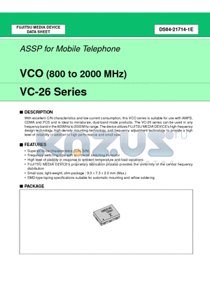 VC-2R8A26-2143 datasheet - ASSP for Mobile Telephone