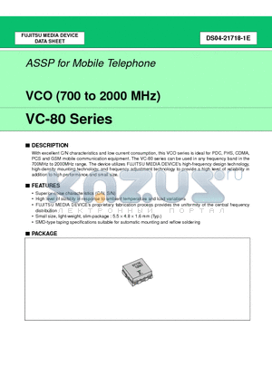 VC-2R8A80-1635L datasheet - ASSP for Mobile Telephone