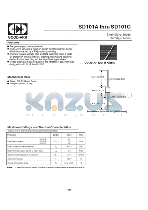 SD101C datasheet - Small-Signal Diode