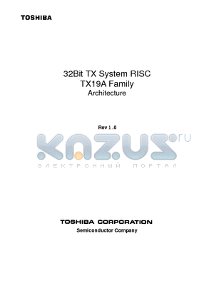 TX19A datasheet - 32Bit TX System RISC