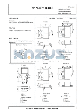 RT1N237T datasheet - Transistor With Resistor For Switching Application Silicon NPN Epitaxial Type