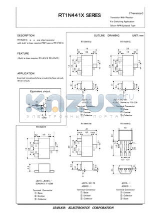 RT1N441S datasheet - Transistor With Resistor For Switching Application Silicon NPN Epitaxial Type