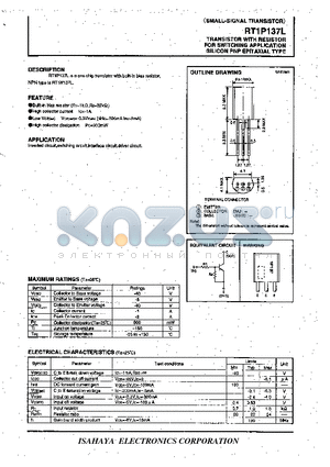 RT1P137L datasheet - Transistor With Resistor For Switching Application Silicon NPN Epitaxial Type