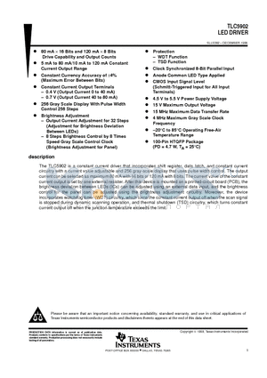 TLC5902 datasheet - LED DRIVER