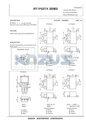 RT1P237C datasheet - Transistor With Resistor For Switching Application Silicon NPN Epitaxial Type