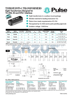 TX3047NLT datasheet - TRANSFORMERS