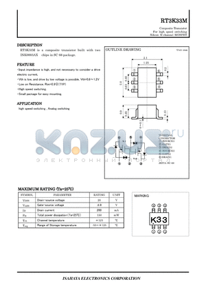 RT3K33M datasheet - Composite Transistor