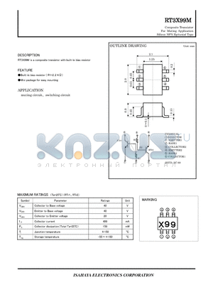 RT3X99M datasheet - Composite Transistor