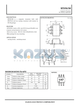 RT3YA7M datasheet - Composite Transistor