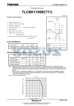 TLCBK1100BT11 datasheet - Panel Circuit Indicator