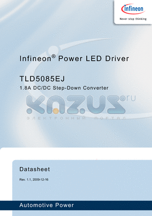 TLD5085EJ datasheet - 1.8A DC/DC Step-Down Converter