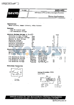 SD1853 datasheet - Driver Applications