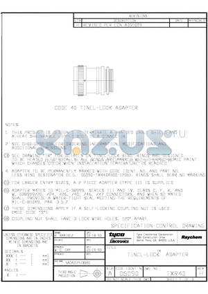 TXR40 datasheet - TINEL-LOCK ADAPER