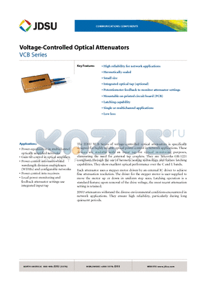 VCB11NC2 datasheet - Voltage-Controlled Optical Attenuators