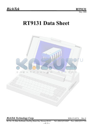 RT9131 datasheet - Class AB stereo Headphone Drive with Mute