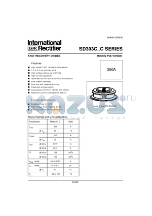 SD303C08S10 datasheet - FAST RECOVERY DIODES Hockey Puk Version