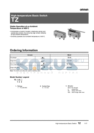 TZ-1G datasheet - High-temperature Basic Switch