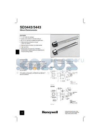 SD3443-003 datasheet - Silicon Phototransistor